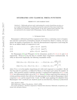 Multiranks and Classical Theta Functions 11