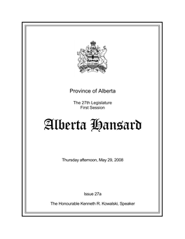 Alberta Hansard