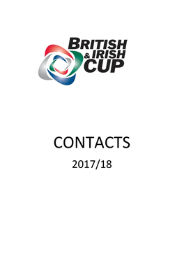CONTACTS 2017/18 Rugby Football Union