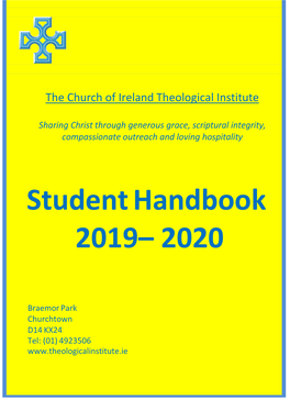 Student Handbook 2019– 2020