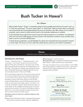 Bush Tucker in Hawaiʻi