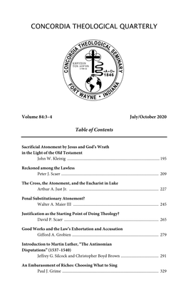 Concordia Theological Quarterly