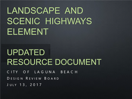 Landscape and Scenic Highways Element