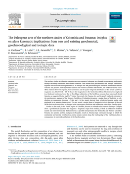 The Paleogene Arcs of the Northern Andes of Colombia and Panama