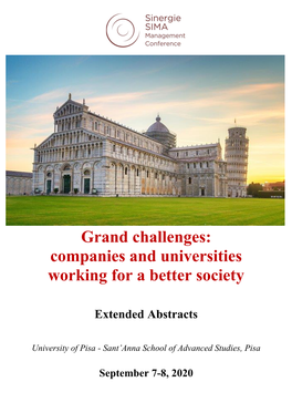 Grand Challenges: Companies and Universities Working for a Better Society