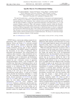 Specific Heat in Two-Dimensional Melting