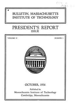 PRESIDENT's REPORT ISSUE Dk-.-Pmwmij-~7~