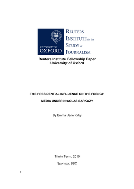 The Presidential Influence on the French Media