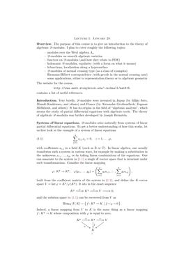 Algebraic D-Modules