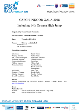 CZECH INDOOR GALA 2018 Including 14Th Ostrava High Jump
