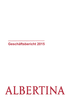 Geschäftsbericht 2015