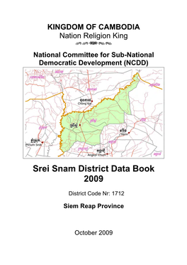 Srei Snam District Data Book 2009