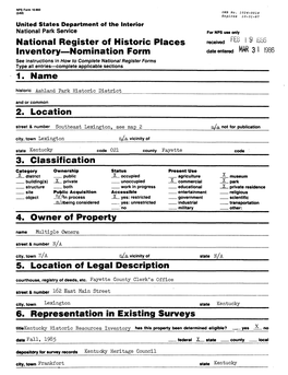 National Register of Historic Places Inventory Nomination Form 3