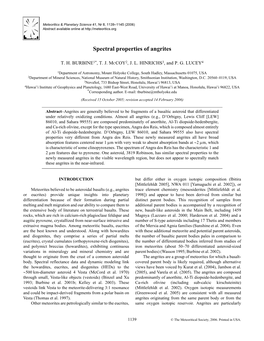 Spectral Properties of Angrites