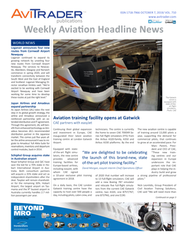 Weekly Aviation Headline News