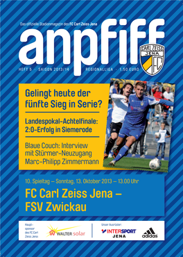 FC Carl Zeiss Jena – FSV Zwickau