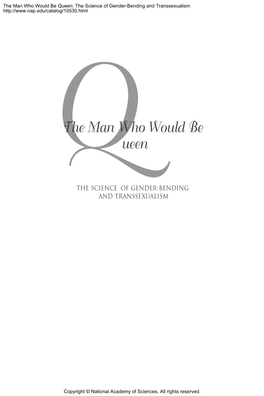 The Man Who Would Be Queen: the Science of Gender-Bending and Transsexualism