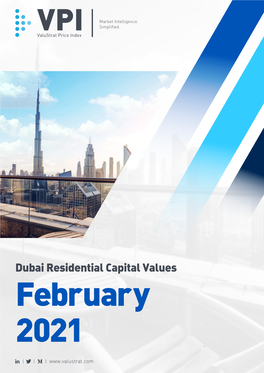 Dubai Residential Capital Values February 2021