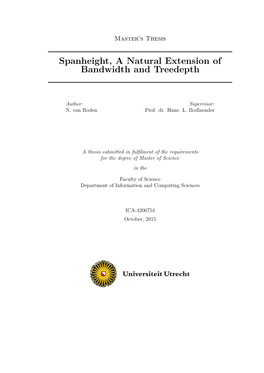 Spanheight, a Natural Extension of Bandwidth and Treedepth