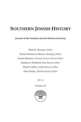 Southern Jewish History