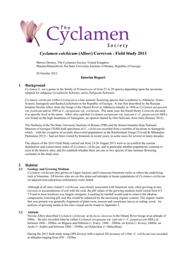 Cyclamen Colchicum (Albov) Correvon - Field Study 2013