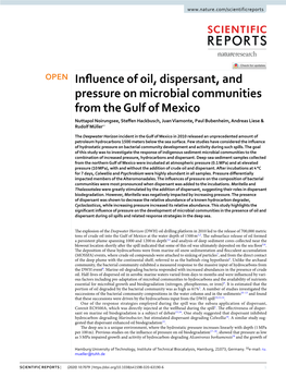 Influence of Oil, Dispersant, and Pressure on Microbial Communities