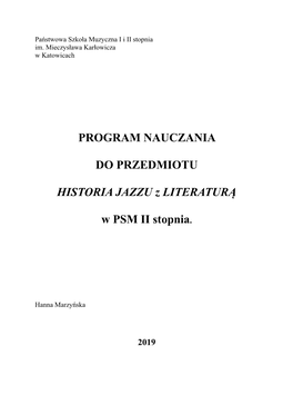 Program Nauczania