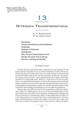 Nitrogen Transformations