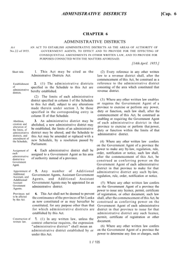 ADMINISTRATIVE DISTRICTS [Cap. 6