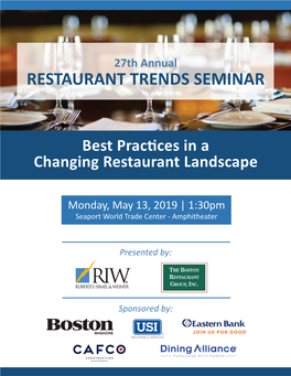 Restaurant Trends Seminar