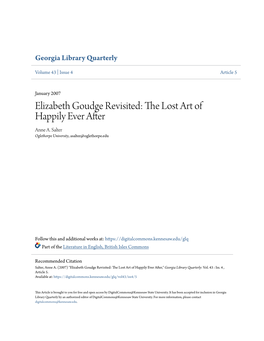 Elizabeth Goudge Revisited: the Lost Art of Happily Ever After Anne A