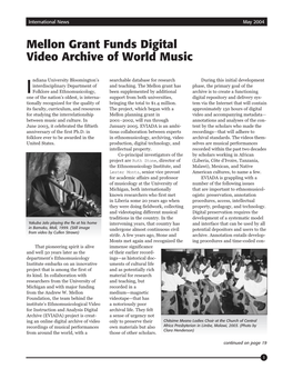 Mellon Grant Funds Digital Video Archive of World Music