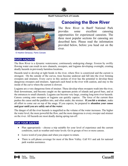 Canoeing the Bow River