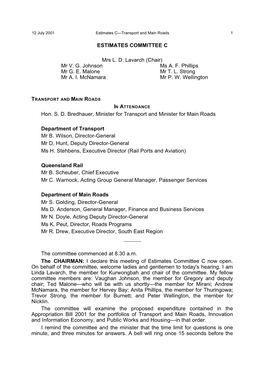 Estimates Committee C 12 July 2001