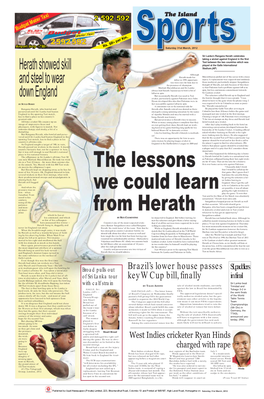 Herath Showed Skill and Steel to Wear Down England