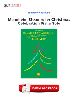 Free Downloads Mannheim Steamroller Christmas Celebration Piano Solo (Piano Solo Songbook)