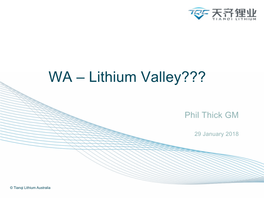 Lithium Valley???