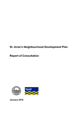 St. Anne's Neighbourhood Development Plan Report Of