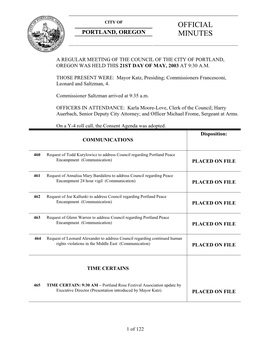 Portland City Council Agenda