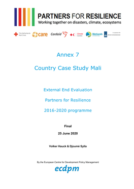 Annex 7 Country Case Study Mali