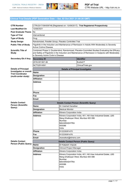 CTRI Trial Data