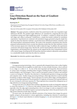 Line-Detection Based on the Sum of Gradient Angle Differences