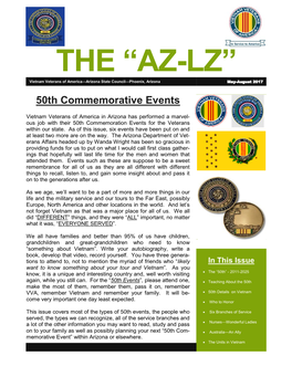 THE “AZ-LZ” Vietnam Veterans of America—Arizona State Council—Phoenix, Arizona May-August 2017