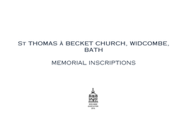 St Thomas À Becket Memorials