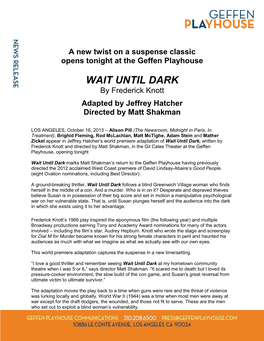 WAIT UNTIL DARK by Frederick Knott