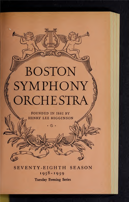 Boston Symphony Orchestra Concert Programs, Season