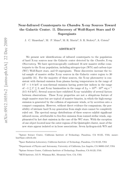 Arxiv:0912.1055V2 [Astro-Ph.GA] 22 Dec 2009 Han@Ipac.Caltech.Edu Erifae Oneprsto Counterparts Near-Infrared 1 2 3 4 5 H Aatccenter