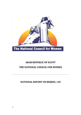 Arab Republic of Egypt the National Council for Women National Report