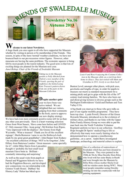 Swaledale Museum Newsletter 16 Autumn 2013 Draft