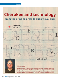 Cherokee and Technology from the Printing Press to Audiovisual Apps